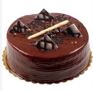 Yoğun Kakaolu Sade Yuvarlak Pasta 2-3 Kişilik